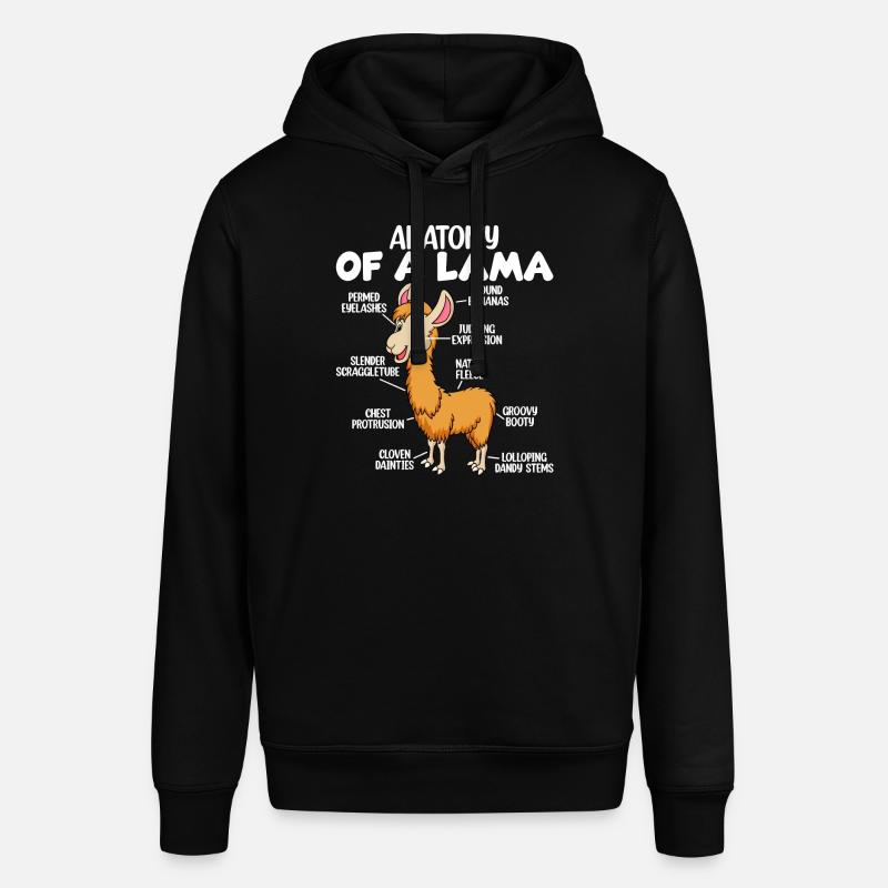 Anatomie d’un lama - Sweat à capuche SOUNDER Stanley/Stella Unisexe - noir