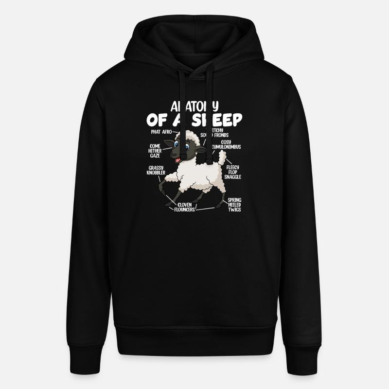 Anatomie eines Schafes - Stanley/Stella Unisex Hoodie SOUNDER - Schwarz