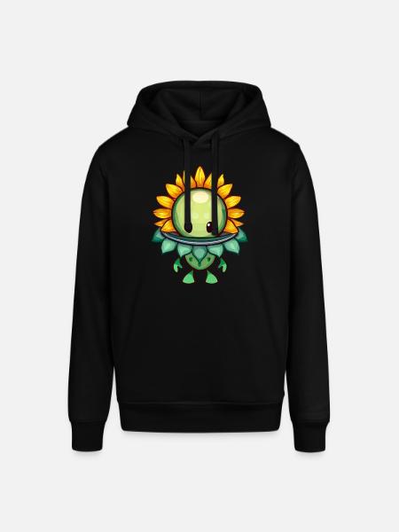 Summer Encounter: Alien & Sunflower - Stanley/Stella SOUNDER Unisex Hoodie - black