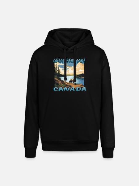 Great Bear Lake, Canada - Stanley/Stella SOUNDER Unisex Hoodie - black