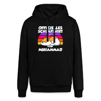 Offizielles Schlafshirt Von Muhammad - Stanley/Stella Unisex Hoodie SOUNDER - Schwarz - Vorne - Alina (178cm) & Michal (187cm)
