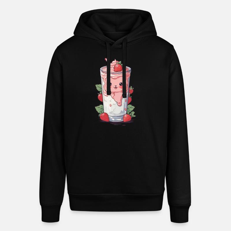 Fraises Mignon Milkshake Kawaii Fun - Sweat à capuche SOUNDER Stanley/Stella Unisexe - noir