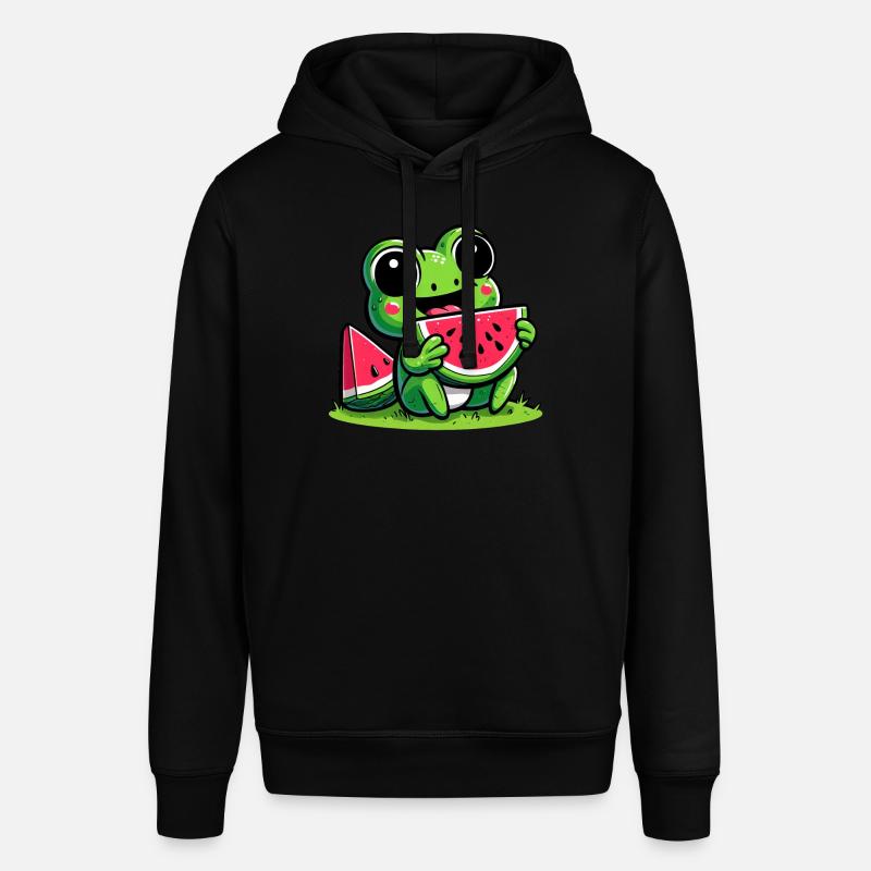Grenouille kawaii à la pastèque - Sweat à capuche SOUNDER Stanley/Stella Unisexe - noir