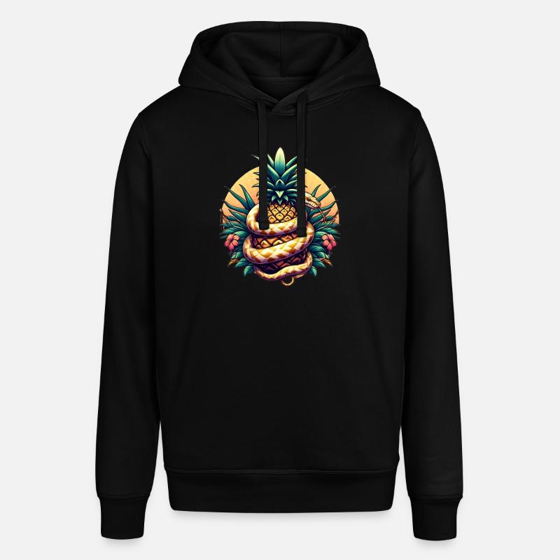Python around pineapple - Stanley/Stella SOUNDER Unisex Hoodie - black