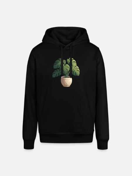 Wunderschöne Monstera Pflanze - Stanley/Stella Unisex Hoodie SOUNDER - Schwarz