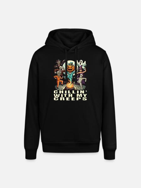 Halloween Fun With Spooky Friends - Stanley/Stella SOUNDER Unisex Hoodie - black