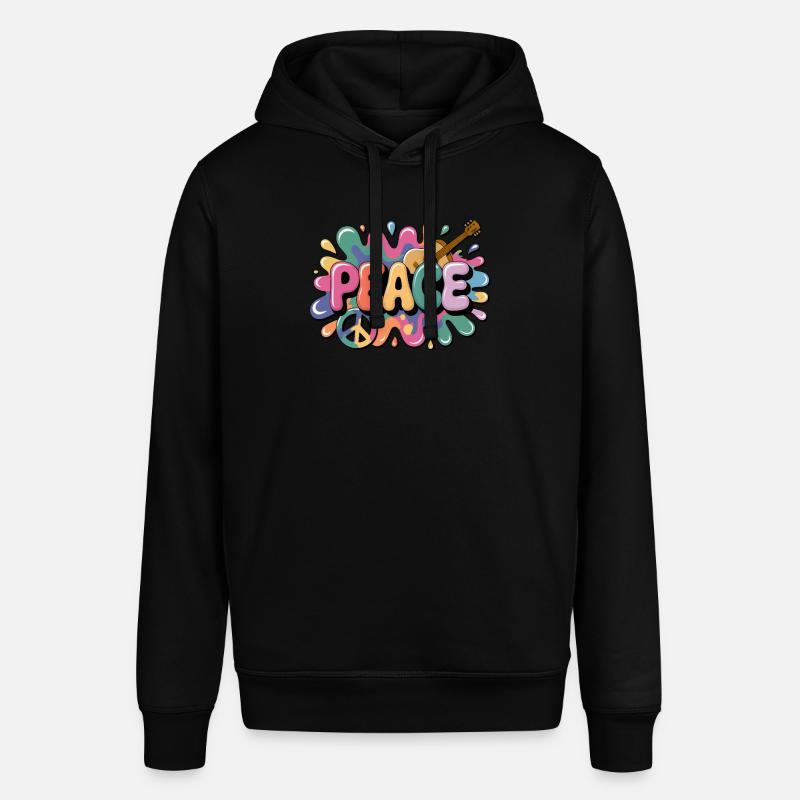 PEACE – Psychedelic - Stanley/Stella SOUNDER Unisex Hoodie - black