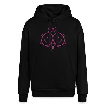 Gemini / Gemini / Zodiac / Birth - Stanley/Stella SOUNDER Unisex Hoodie - black - Front - Alina (178cm) & Michal (187cm)