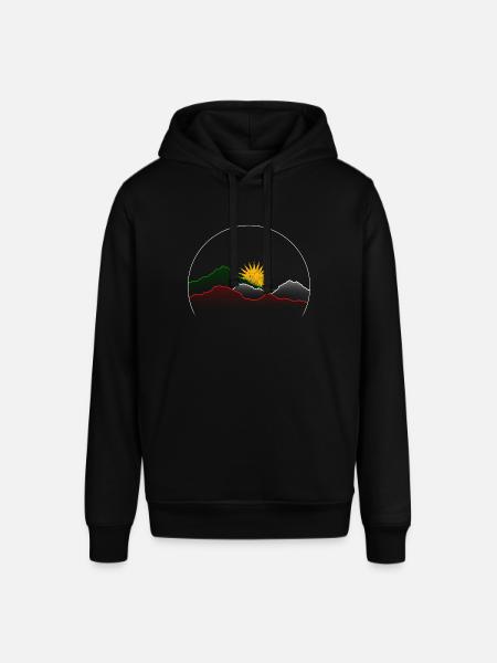 Gebirge Sonnenaufgang - Stanley/Stella Unisex Hoodie SOUNDER - Schwarz