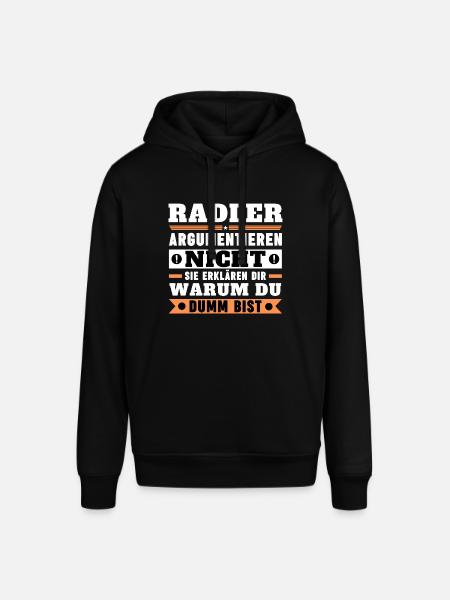 Radler argumentieren nicht - Stanley/Stella Unisex Hoodie SOUNDER - Schwarz