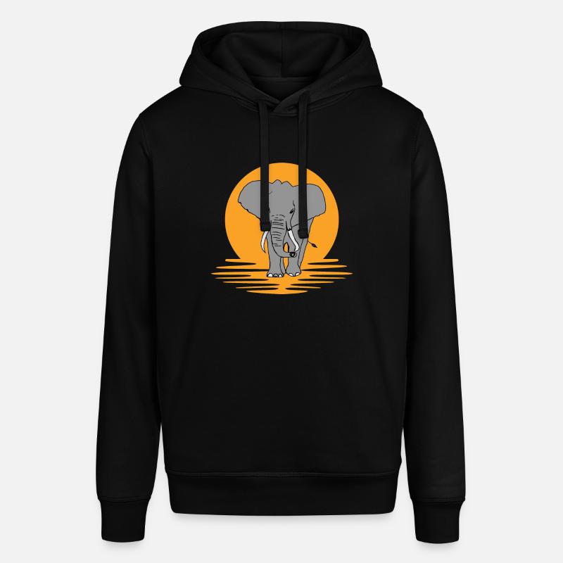 Eléphant - Sweat à capuche SOUNDER Stanley/Stella Unisexe - noir