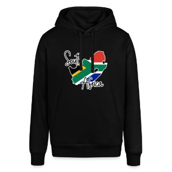Südafrika - Stanley/Stella Unisex Hoodie SOUNDER - Schwarz - Vorne - Alina (178cm) & Michal (187cm)