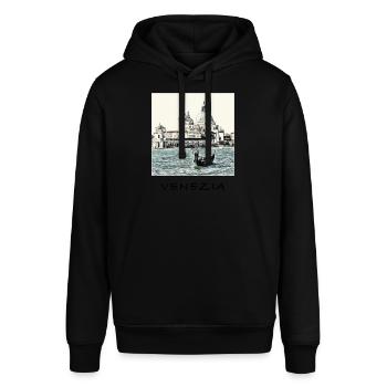 Venezia - Stanley/Stella Unisex Hoodie SOUNDER - Schwarz - Vorne - Alina (178cm) & Michal (187cm)