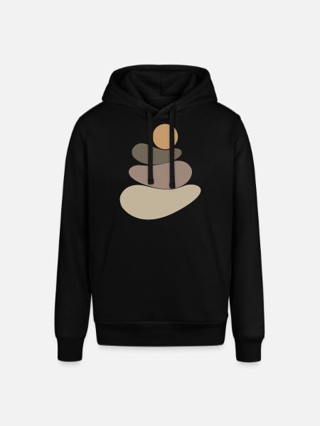 Brown stone/rock logo - Stanley/Stella SOUNDER Unisex Hoodie - black