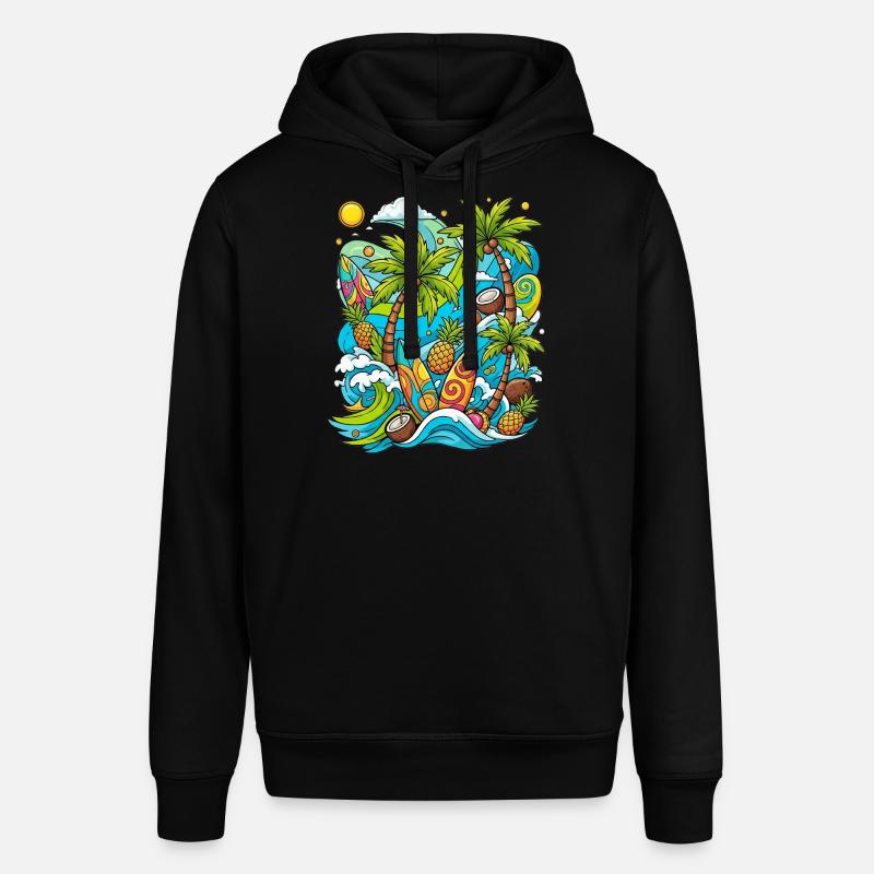 Modèle de vacances tropicales - Sweat à capuche SOUNDER Stanley/Stella Unisexe - noir