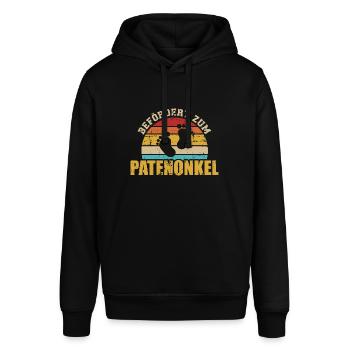 Patenonkel - Stanley/Stella Unisex Hoodie SOUNDER - Schwarz - Vorne - Alina (178cm) & Michal (187cm)