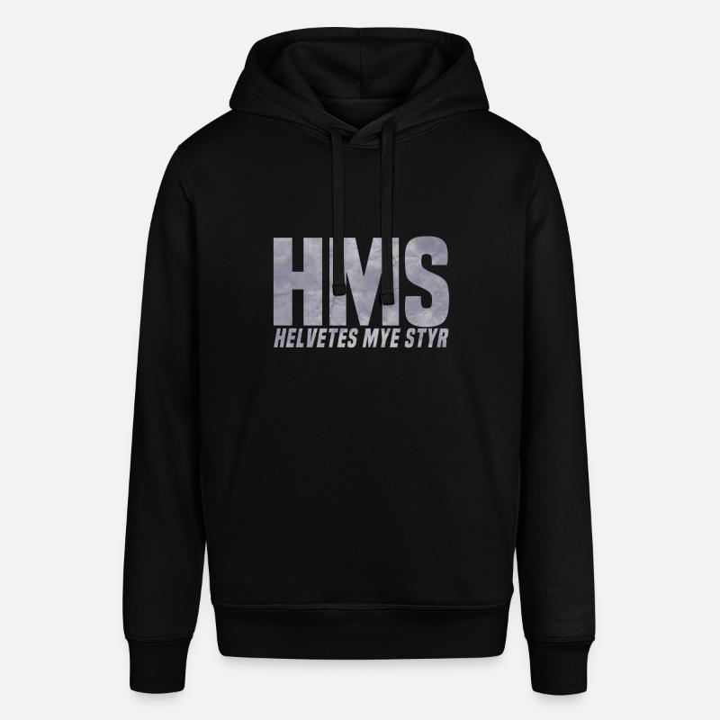 HMS - Stanley/Stella SOUNDER økologisk unisex-hettegenser - svart