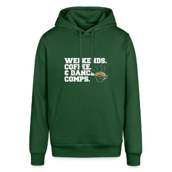 Weekends Coffee And Dance Comps Dance Mom Dancer - Stanley/Stella SOUNDER Unisex Hoodie - bottle green - Front - Alina (178cm) & Michal (187cm)