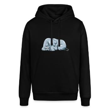 Niedlicher Schlafender Elefant - Stanley/Stella Unisex Hoodie SOUNDER - Schwarz - Vorne - Alina (178cm) & Michal (187cm)