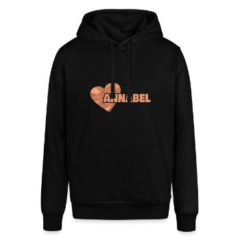 First name Annabel - Stanley/Stella SOUNDER Unisex Hoodie - black - Front - Alina (178cm) & Michal (187cm)