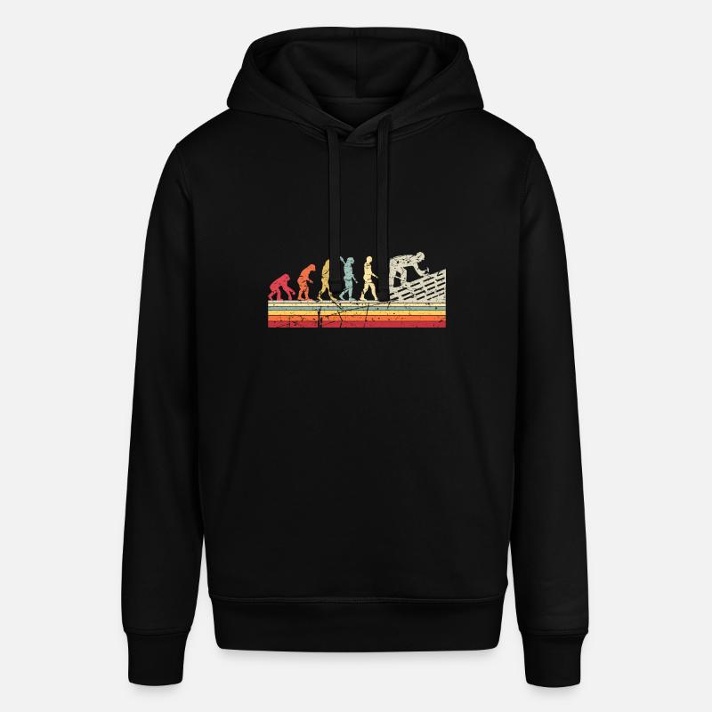 Couvreur Human Evolution Retro Vintage Construction - Sweat à capuche SOUNDER Stanley/Stella Unisexe - noir