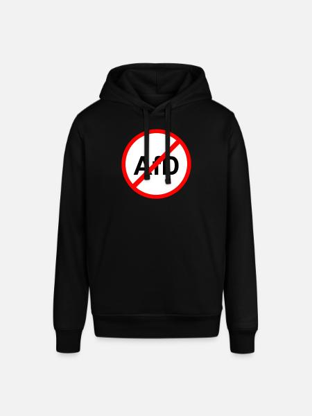 No AfD road sign - Stanley/Stella SOUNDER Unisex Hoodie - black