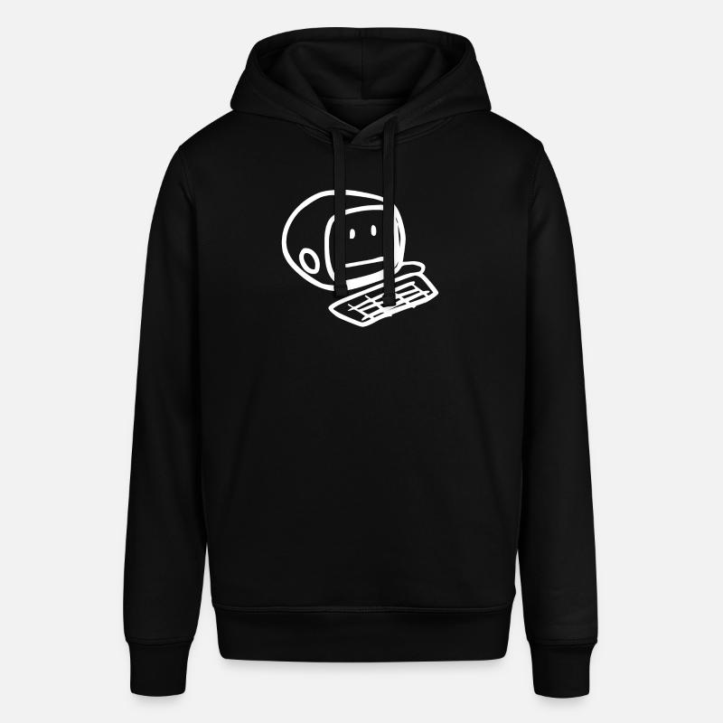 Computer Smiley Face (White) - Stanley/Stella SOUNDER Unisex Hoodie - black
