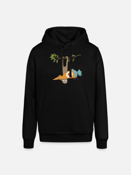 Faultier mit Schultüte - Stanley/Stella Unisex Hoodie SOUNDER - Schwarz