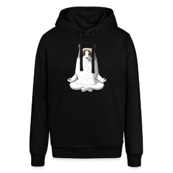 Ragdoll Katze - Stanley/Stella Unisex Hoodie SOUNDER - Schwarz - Vorne - Alina (178cm) & Michal (187cm)