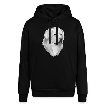 Great Pyrenees Dog - Stanley/Stella SOUNDER Unisex Hoodie - black - Front - Alina (178cm) & Michal (187cm)