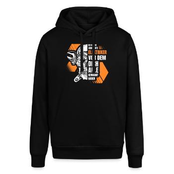 Elektrik Ich Bin Der Verrückte Elektriker - Stanley/Stella Unisex Hoodie SOUNDER - Schwarz - Vorne - Alina (178cm) & Michal (187cm)