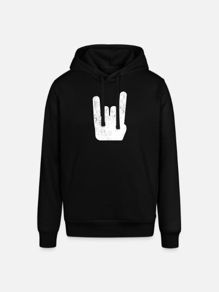 Pommesgabel Metal Hånd Rock Metal Musik - Stanley/Stella SOUNDER unisex hoodie - sort