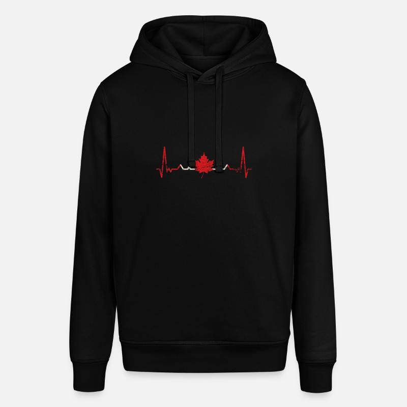 Canada Rythme cardiaque - Sweat à capuche SOUNDER Stanley/Stella Unisexe - noir