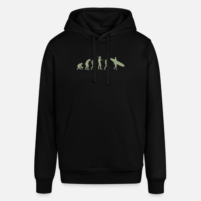 Surfing Evolution - Stanley/Stella SOUNDER Unisex Hoodie - black