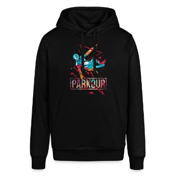 Parkour polygone cadeau - Sweat à capuche SOUNDER Stanley/Stella Unisexe - noir - Devant - Alina (178cm) & Michal (187cm)