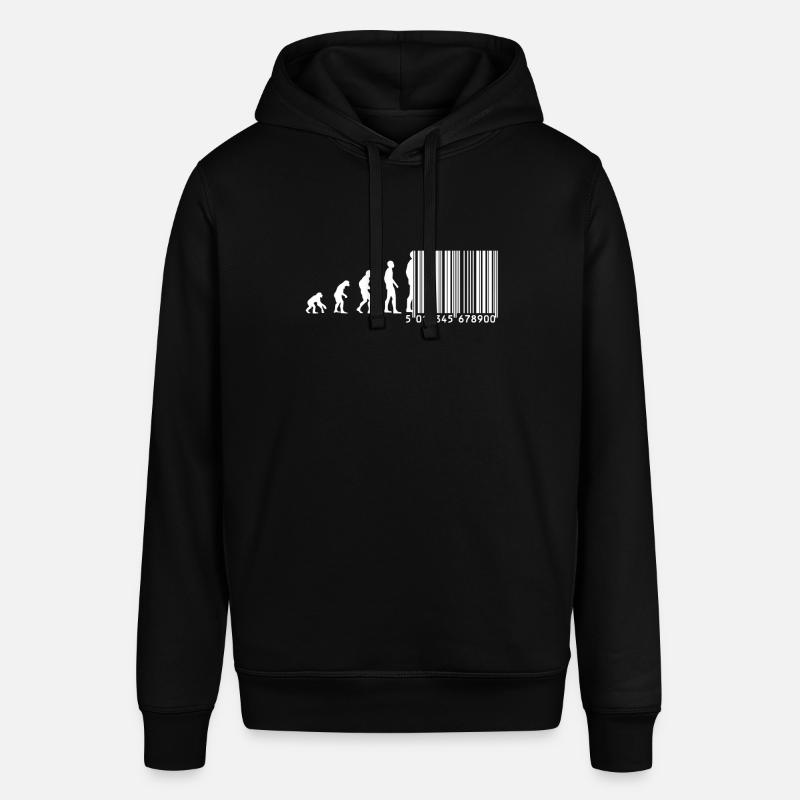 Evolution barcode - Stanley/Stella SOUNDER Unisex Hoodie - black