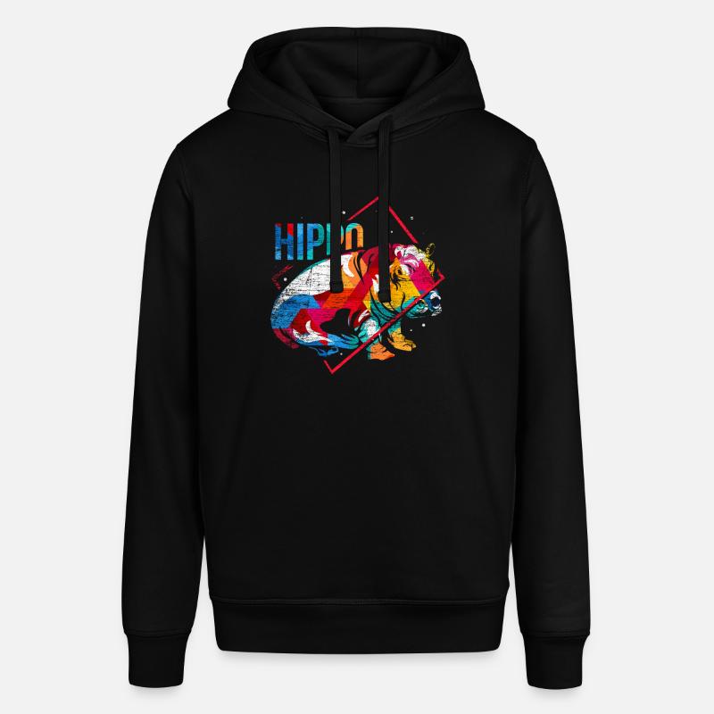 Nilpferd Polygon - Stanley/Stella Unisex Hoodie SOUNDER - Schwarz