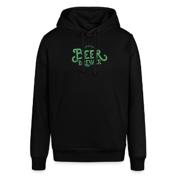 Brauer Bier brauen - Stanley/Stella Unisex Hoodie SOUNDER - Schwarz - Vorne - Alina (178cm) & Michal (187cm)