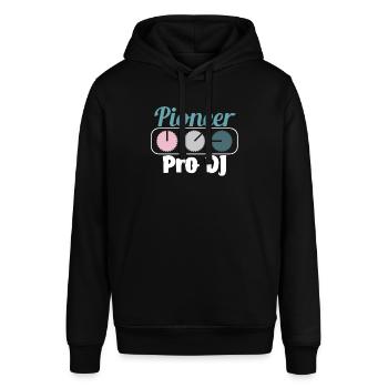 Pioneer Pro DJ Shirt & Geschenk - Stanley/Stella Unisex Hoodie SOUNDER - Schwarz - Vorne - Alina (178cm) & Michal (187cm)