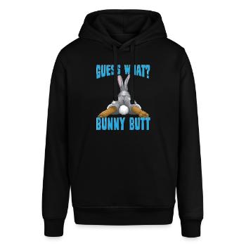 Kanikel Hase Kawaii Kaninchen Rammler Geschenk - Stanley/Stella Unisex Hoodie SOUNDER - Schwarz - Vorne - Alina (178cm) & Michal (187cm)
