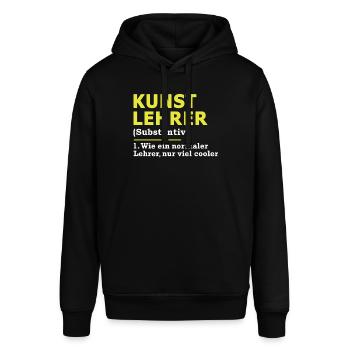 Kunstlehrer Kunst Lehrer Spruch Geschenk - Stanley/Stella Unisex Hoodie SOUNDER - Schwarz - Vorne - Alina (178cm) & Michal (187cm)