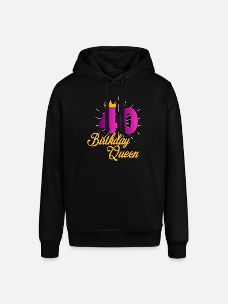 40 fødselsdag dronning T-shirt 40-års fødselsdag 1980 - Stanley/Stella SOUNDER unisex hoodie - sort