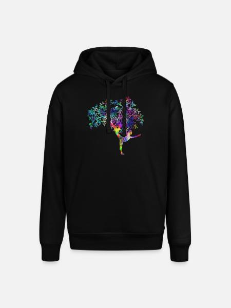 Yoga woman tree psychedelic - Stanley/Stella SOUNDER Unisex Hoodie - black