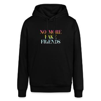 Plus de faux amis - Citation d'amitié cool - Sweat à capuche SOUNDER Stanley/Stella Unisexe - noir - Devant - Alina (178cm) & Michal (187cm)