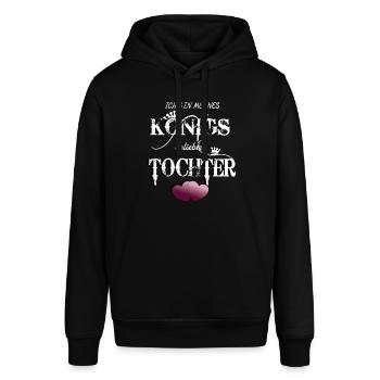 Geliebte Tochter - Stanley/Stella Unisex Hoodie SOUNDER - Schwarz - Vorne - Alina (178cm) & Michal (187cm)