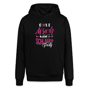 Schlager Mädels - Stanley/Stella Unisex Hoodie SOUNDER - Schwarz - Vorne - Alina (178cm) & Michal (187cm)