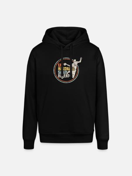 Handball Handballer Retro Geschenk - Stanley/Stella Unisex Hoodie SOUNDER - Schwarz