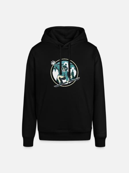 Snowboard Snowboarder Snowboarding - Stanley/Stella SOUNDER Unisex Hoodie - black