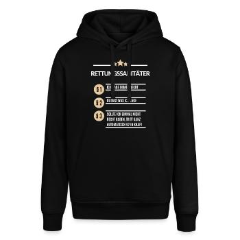 Rettungssanitäter Ich hab immer Recht Sanitäter - Stanley/Stella Unisex Hoodie SOUNDER - Schwarz - Vorne - Alina (178cm) & Michal (187cm)