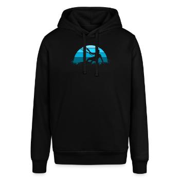 Kiteboard Kitesurfen - Stanley/Stella Unisex Hoodie SOUNDER - Schwarz - Vorne - Alina (178cm) & Michal (187cm)